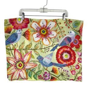 Lori Siebert Pillow Case 22.5" x 18" Throw Decorative Birds Floral colorful max